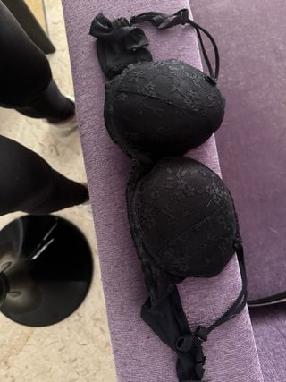 Set reggiseni pizzo beige e nero taglia 3b