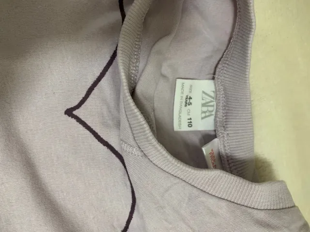 T-shirt a manica lunga lila per bambina Taglia 4-5 anni 110