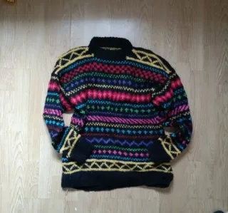 Jersey mujer negro y multicolor