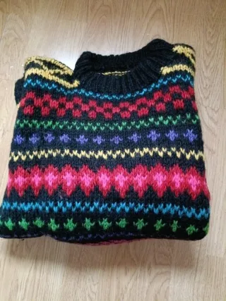 Jersey mujer negro y multicolor