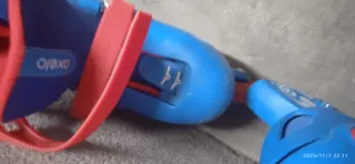 Coppia pattini a rotelle blu