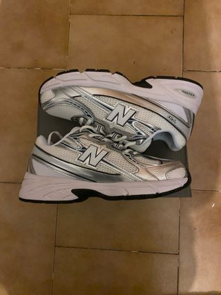 New Balance Argento/Bianco Scarpe Donna