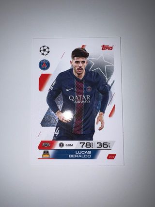 Cromo Lucas Beraldo PSG Topps Champions League