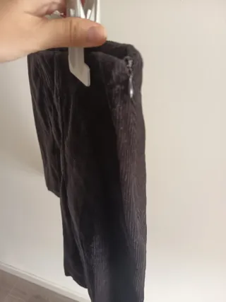 Falda negra de algodón