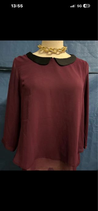 Camisa Bershka M Mangas Transparentes