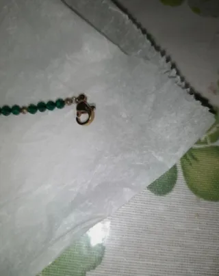 Coppia braccialetti pietre verdi fatti a mano