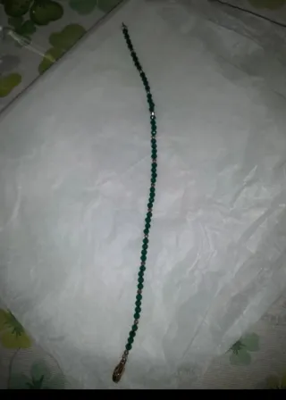 Coppia braccialetti pietre verdi fatti a mano