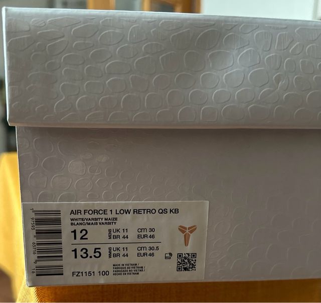 Nike Air Force 1 Low Retro QS KB Talla 46