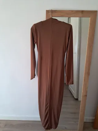 Vestido midi marrón chocolate