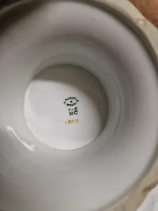 Alzatina porcellana bianca oro Richard Ginori