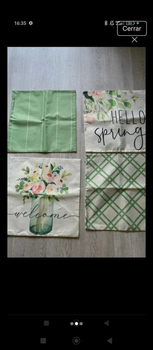 4 Fundas Cojín Nuevas