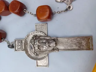 Rosario gigante vintage madera