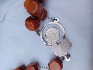 Rosario gigante vintage madera