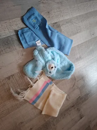 Bufanda azul con osito