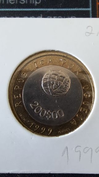 Moedas 200 Escudos Portugal 1998 e 1999