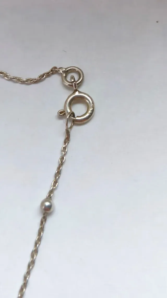 Cavigliera cuore pietra argento 925