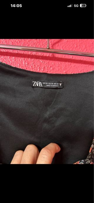 Corpiño Zara floral manga larga XS