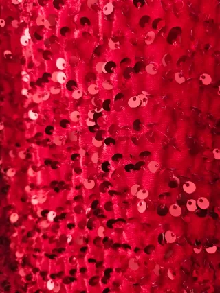 Traje lentejuelas rojo