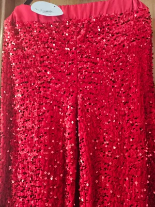 Traje lentejuelas rojo