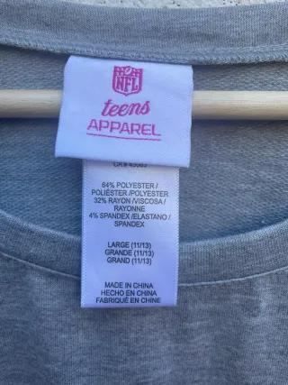 Camiseta NFL Patriots Talla L Mujer Nueva