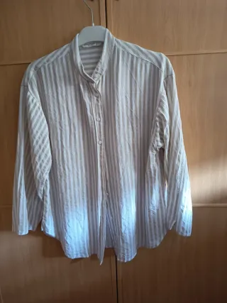 CAMISA RAYAS - CUELLO MAO STRADIVARIUS