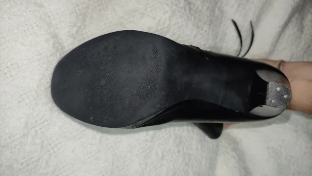 Botines de piel negros Talla 39