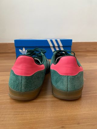 Adidas Gazelle Indoor Verde y Rosa
