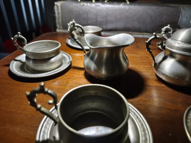 Set da tè in peltro fine di alta qualità