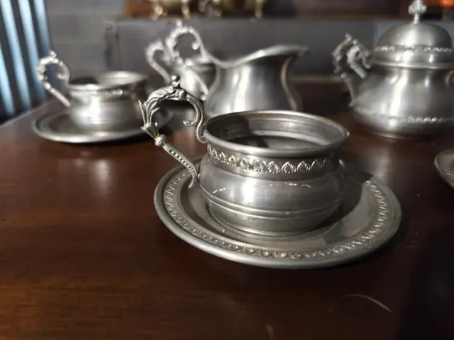 Set da tè in peltro fine di alta qualità