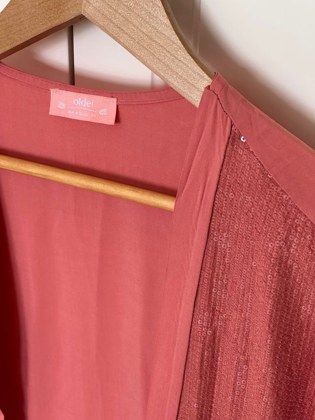 Chaqueta lentejuelas rosa