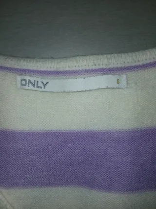 Jersey ONLY rayas lila y blanco Talla S