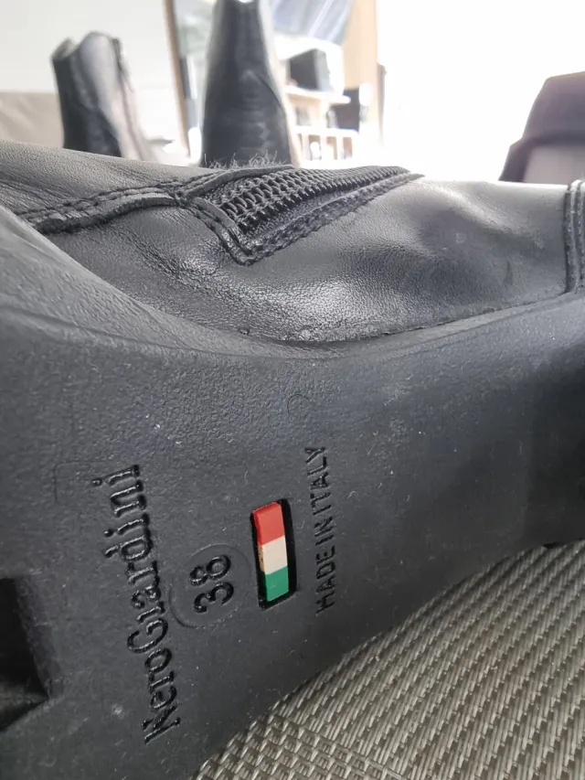 Botines Italiano negros tacón alto