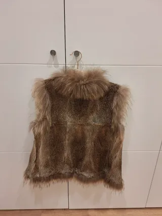 Chaleco de pelo de conejo