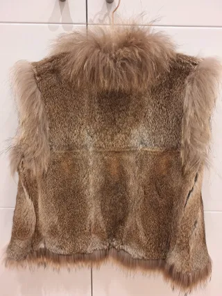 Chaleco de pelo de conejo