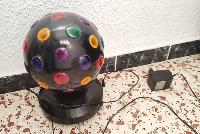 Bola giratoria luces discoteca fiesta