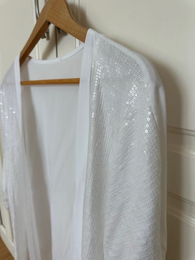 Chaqueta Lentejuelas Blanca
