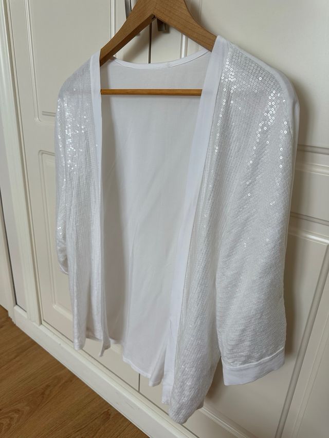 Chaqueta Lentejuelas Blanca