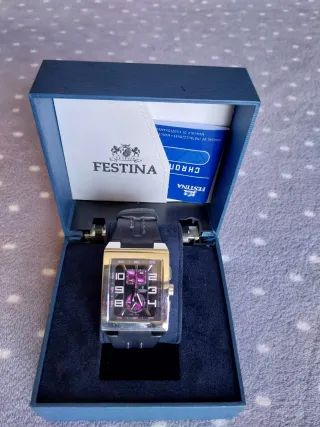 Reloj Festina Hombre Negro y Morado