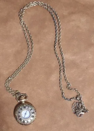 Elegante reloj de bolsillo vintage con cadena.