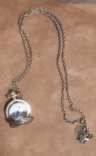 Elegante reloj de bolsillo vintage con cadena.