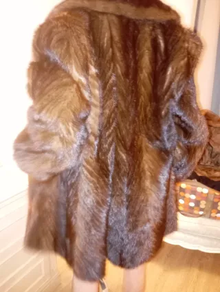 Chaquetón visón imitación marrón