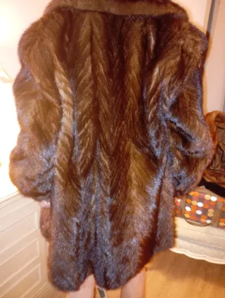 Chaquetón visón imitación marrón