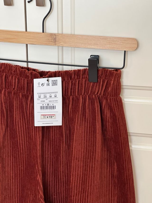 Pantalón corto pana marrón talla M