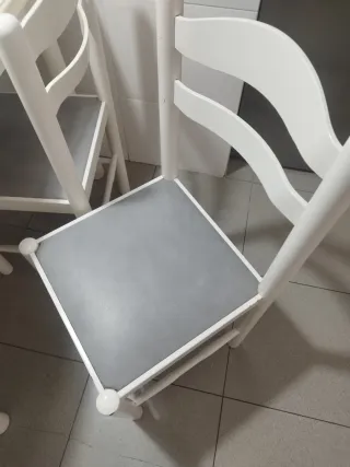 Mesa extensible madera y 4 sillas