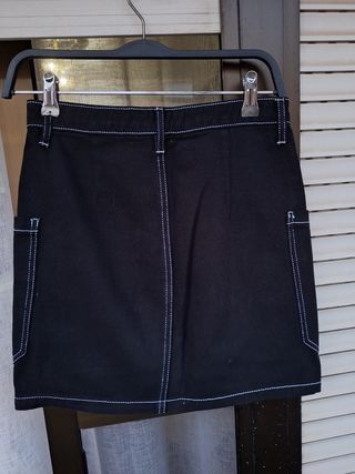 Falda vaquera midi negra