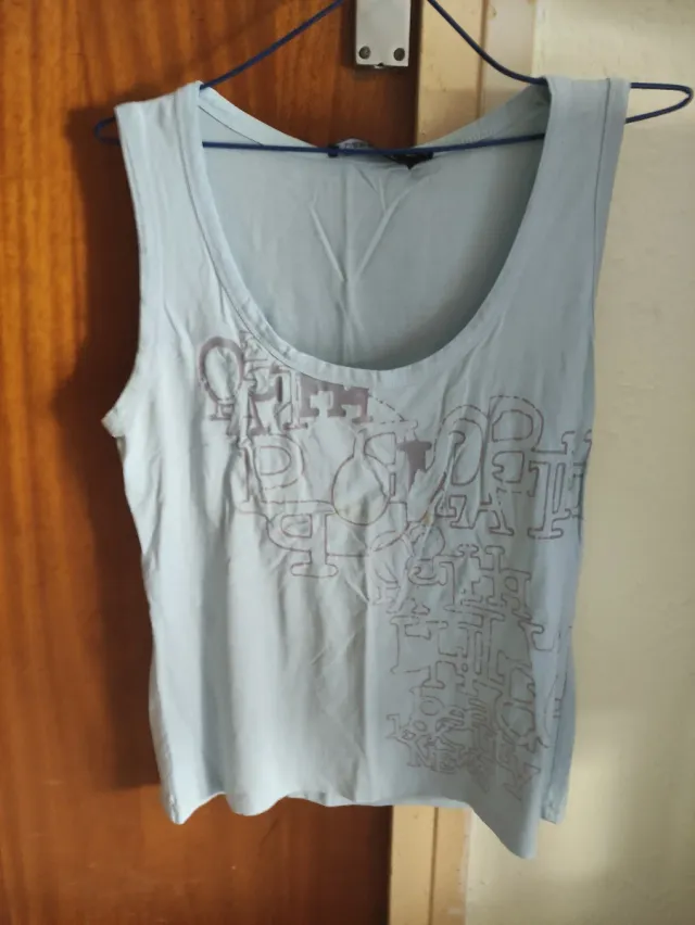 Camiseta sin mangas azul mujer Talla M