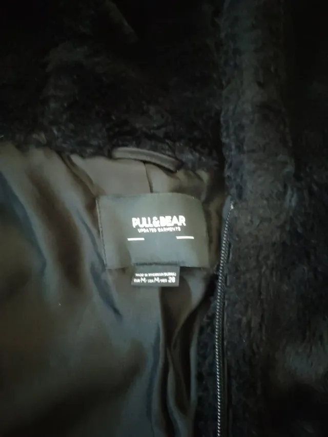 Abrigo Negro Mujer Pull&Bear