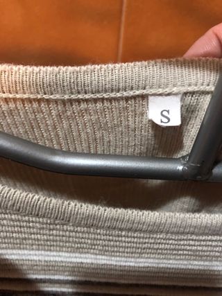 Jersey tonos beige y marrón talla S