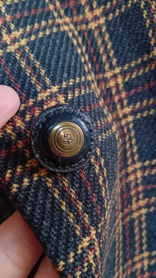 Blazer chaqueta vintage cuadros 48