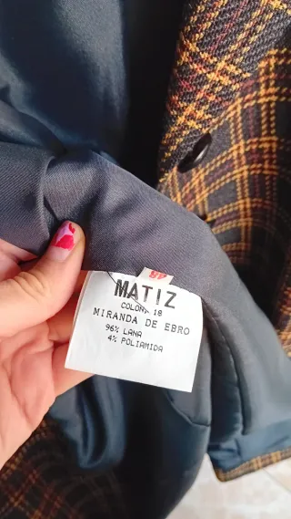Blazer chaqueta vintage cuadros 48